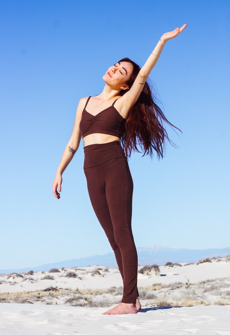 High Rise Leggings // Hemp & Organic Cotton w/lycra // Yoga // Dance // Eco Fashion image 6