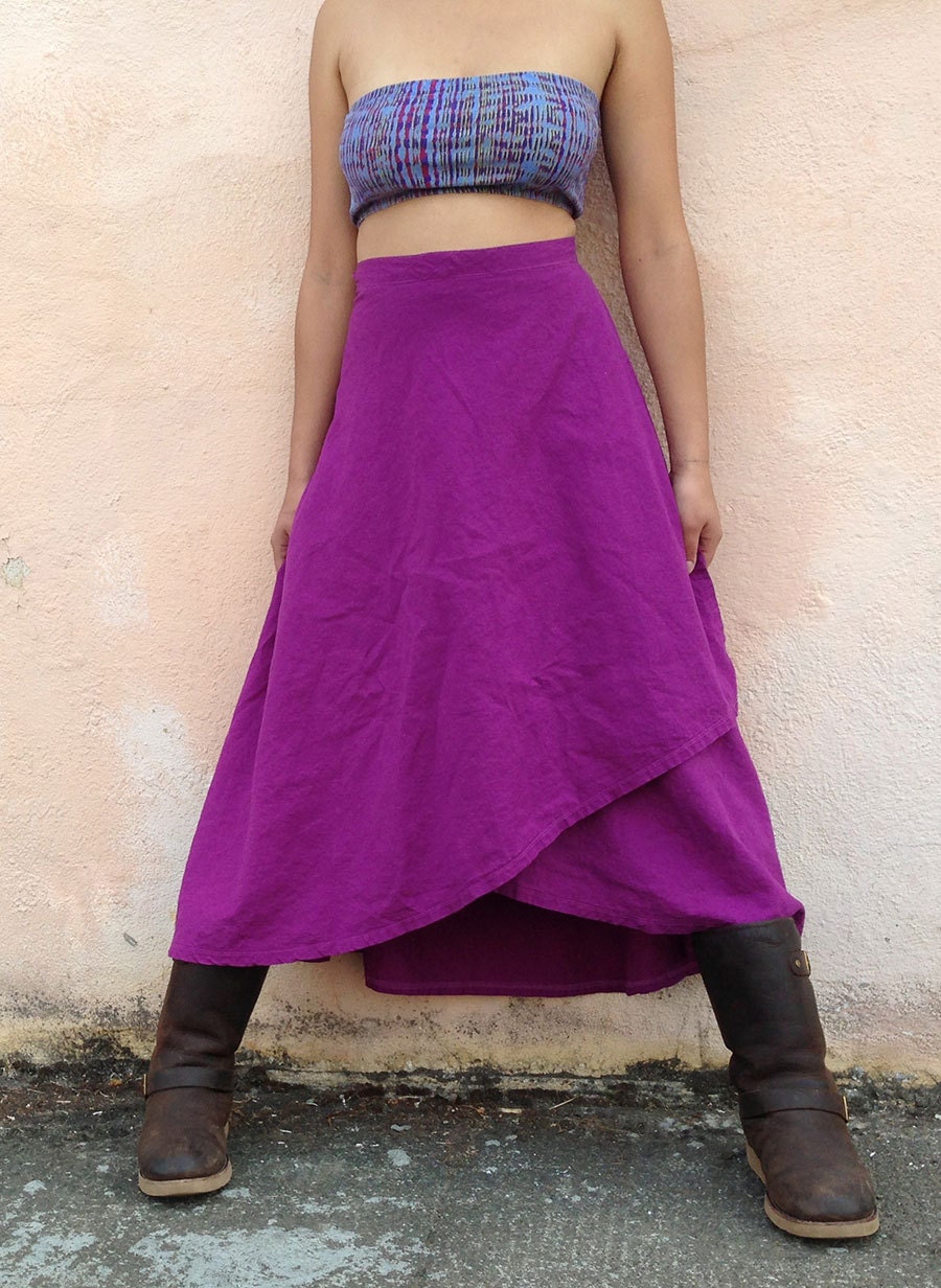 Soft Durable Hemp Linen // Tulip Wrap Skirt // One Size Fits - Etsy