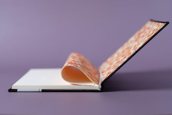 Handmade Japanese journals – Vintage Silk Brocade Kimono Covers with Chiyogami end papers.