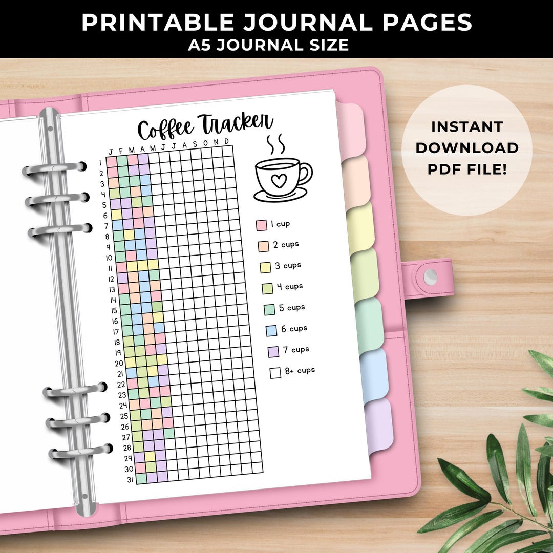 Coffee Tracker - Digital Download - Printable Journal Pages - Etsy