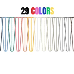 Puede incluir: 29 colores de patas de mesa de horquilla. Las patas son de metal y están disponibles en una variedad de colores, incluyendo negro, blanco, dorado y plateado.