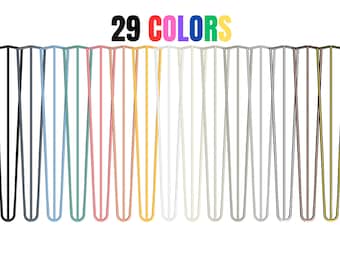 4x Gambe Hairpin per mobili, tavolo, tavolino, tavolo da pranzo, stanza dei bambini, loft, industrial | 3 BARRI Fi10 DIY | 36cm - 71cm