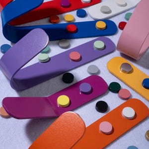 Ganchos de pared de metal coloridos Color Wandhaken aus Metall Hook Loft, Industriell, Slats, Lamellen - 29 colors rainbow