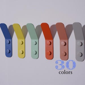 Ganci da parete in metallo, ganci da parete in metallo, ganci da soffitto, industriali, doghe, lamelle, cameretta per bambini, ganci da parete per bambini - 29 colori multipli