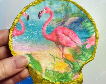 Flamingo Shell Jewelry Dish