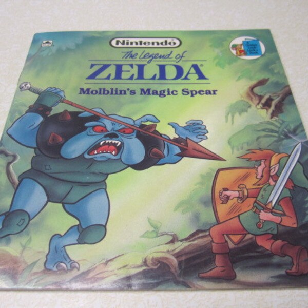 Vintage Book Nintendo The Legend of Zelda Moblin Magic Spear A Golden Book Jack Harris Kim Ellis