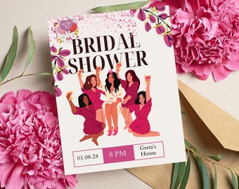 Customizable Digital Bridal Shower Invitation | Elegant & Personalized Wedding Shower Invite | Instant Download | Printable