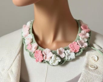 Handmade Crochet Choker Necklace – Boho Lace Collar, Vintage Victorian Gothic Jewelry, Festival Statement Accessory, Romantic Gift for Her
