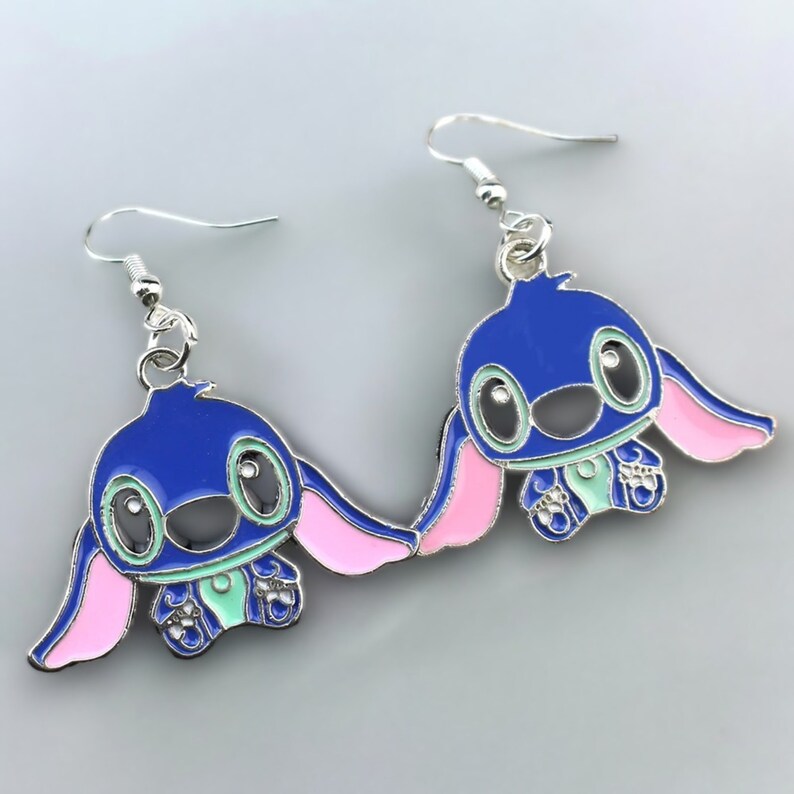 Orecchini A Stud Lilo & Stitch - Regalo Di Natale O Compleanno Nuovi
