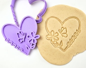 Mother’s Day Heart Cookie Cutter – 3.5” Customizable | Fondant & Sugar Cookie Cutter for Mom Gifts, Baking Supplies, DIY Cookie Decorating