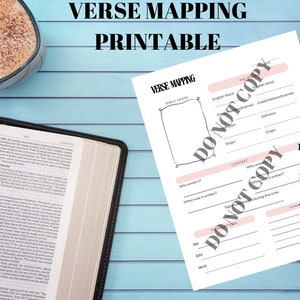 VERSE MAPPING Study printable, Verse mapping Bible Study, Christian Bible study, PDF, Bible study for women, bible Study template