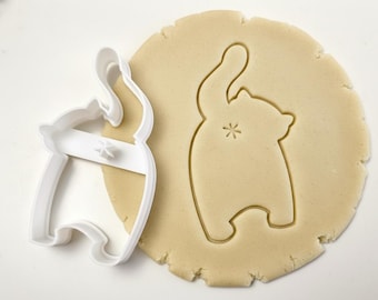 Funny Cat Butt Cookie Cutter – Novelty Cat Cookie Cutter – Cute Animal Baking Tool – Unique Gag Gift for Cat Lovers –Custom Cookie Cutter 4”