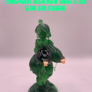 Transparent resin printed NSFW shortstack slime girl figurine