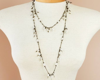 Dancing Quartz And Pyrite Necklace