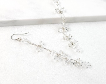 Quartz And Chain Earrings