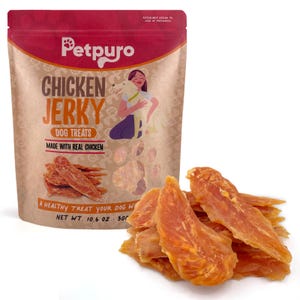 Dog Treats Chicken Jerky – High Protein, Grain-Free Chewy Chicken Strips for Dogs, Natural Dried Chicken Treats for Training & Rewards