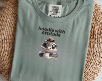 Noodle with Attitude Shirt – Funny Snake Lover T-Shirt, Cute Reptile Owner Gift, Sassy Animal Pun Tee