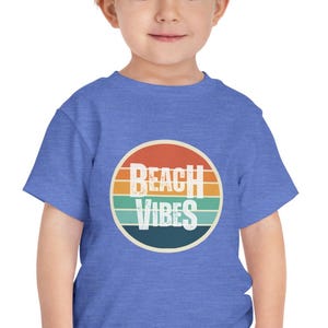 Beach Vibes Toddler Short Sleeve Tee Bella + Canvas, Beach Trip, Toddler Summer Shirts, Family Vacation T-Shirt, Kids Beach Tshirt