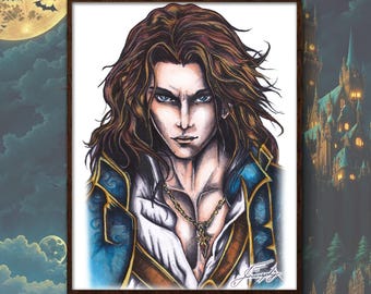 Fanart Druck - Richter Belmont Castlevania Sinfonie der Nacht