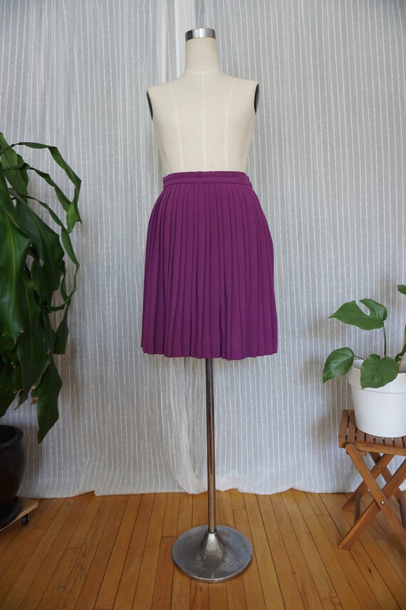vintage skirt Bill Gibb mod mini skirt wool pleate