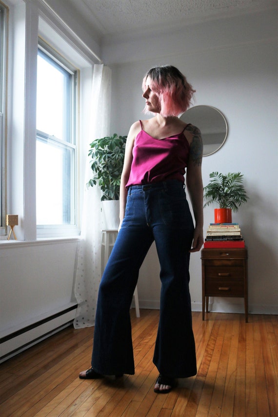 vintage bell bottoms pants vintage denim 70s bell