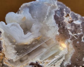 Arizona Agate Geode Specimen – Natural Desert Crystal for Jewelry Making, Rock Collector Mineral