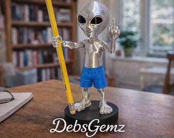 3D Printed Alien Pen Holder – Fun Desk Organizer Gift