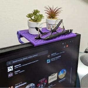 Organizer na monitor drukowany w 3D – akcesorium do przechowywania na biurku, do biura domowego zdjęcie 11