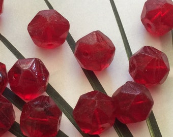 czech crystal beads SALE Orange czech beads,242 USA 12mm Czech crystal beads 12mm fire polished faceted crystals