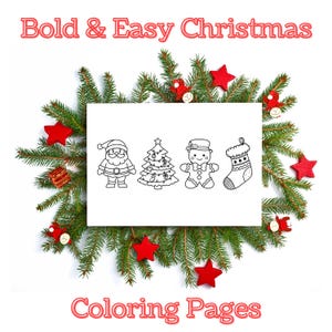 Christmas Coloring Pages: 15 Festive Designs for Kids (Digital Download)