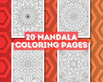 20 pages à colorier de mandalas : des oeuvres d'art pour se détendre (PDF)