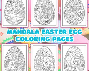 50 Mandala Osterei Malvorlagen: Frühling Frühling Kunst (Digitaler Download)
