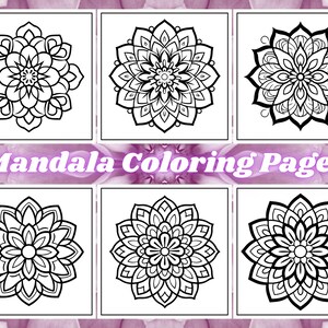 55 Mandala Coloring Pages: Intricate Floral Designs (PDF)