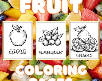 Dibujos de frutas para colorear, actividad divertida para niños (Descarga PDF)