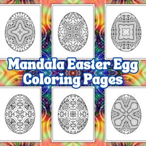 Mandala Easter Egg Coloring Pages: 38 Intricate Designs (Digital Download)