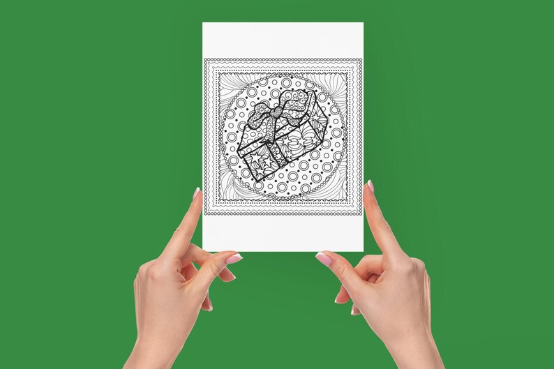 10 Christmas Coloring Pages Printable PDF, Festive Holiday Relaxation