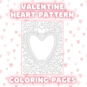 20 Valentine's Day Heart Coloring Pages Bundle - Printable Designs for Adults & Kids - Mandala Heart Pattern Art