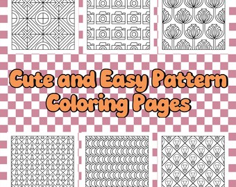 Pattern Coloring Pages for Kids & Adults, Stress Relief (PDF)