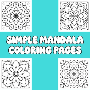Mandala Coloring Pages: 45 Simple Geometric Designs (PDF Download)