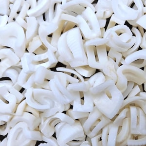 Slotted Shell Beads, Off White, 10–14 mm, 180 Shells, Reclaimed