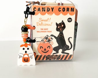 Candy Corn Cat- Halloween Mini Planner, Micro Notebook,Junk Journal, Keepsake Album, Organizer, Travelers Notebook, Smash Book Album