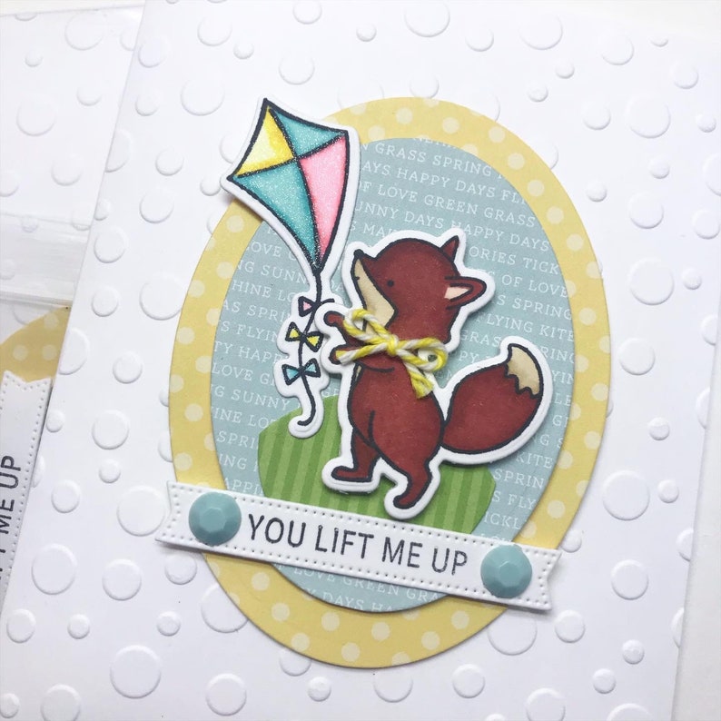 Little Fox And Kite Uplifting Cardmaking Kit, Cute Friendship Card Kit, DIY Cardmaking Kit, Encouragement Cards To Make, Handmade Cards image 3