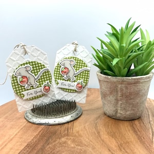 Per te! Set di etichette regalo con topo e fragola, etichette regalo per amici, regalo per amici, etichetta per borsa, abbellimenti, accenti per biglietti, etichette colorate COPIC