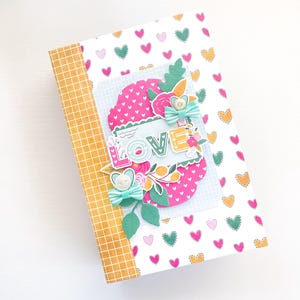 Love- Valentine Album, Scrapbook, Chipboard Album, Mini Album, Pocket Scrapbook, Memorabilia, Photo, Keepsake, Brag Book, Handmade
