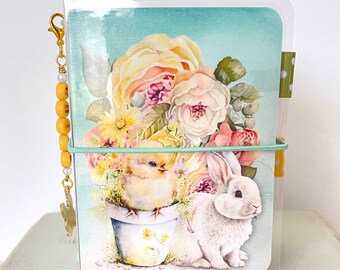 Spring Friends-Easter Mini Scrapbook, Junk Journal, Smash Book Album, Travelers Notebook, Basket Stuffer, Organizer, Gift, Keepsake Album