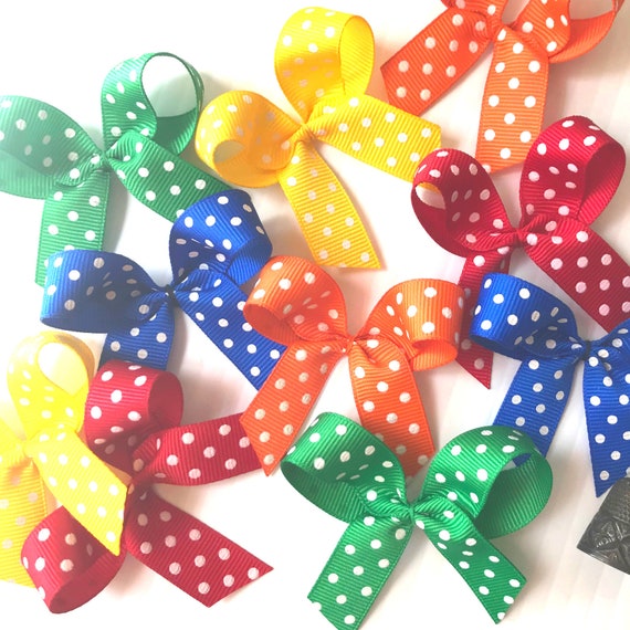 Card Making Bows Cookies Bows Craft Black Polkadot Mini ...
