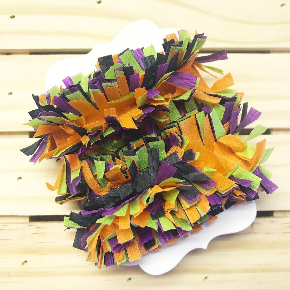 Halloween Handmade Crepe Paper Fringe Crepe Paper Festooning Etsy