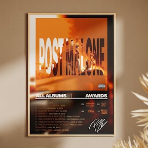 Post Malone All Albums Poster | Digital Download | Music Fan Art Wall Print