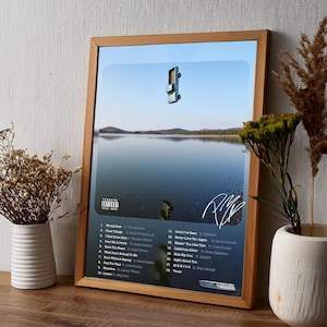 Póster digital de "F-1 Trillion" de Post Malone / Arte de pared imprimible / Póster con la lista de canciones del álbum / Regalo para amantes de la música