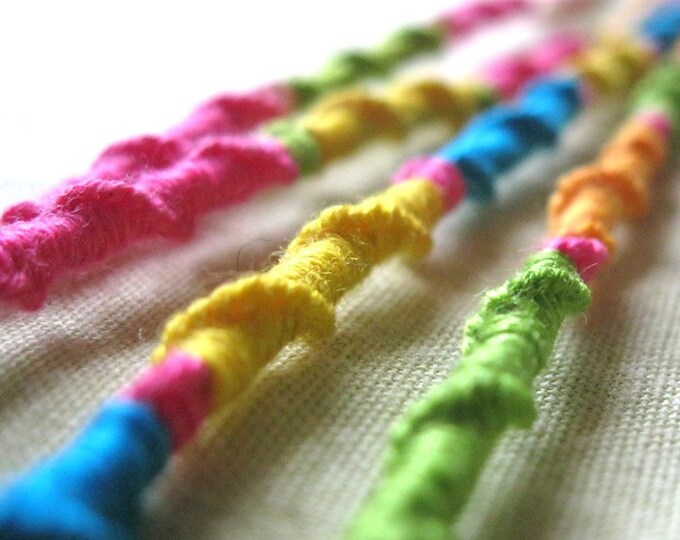 Embroidery Floss Friendship Bracelets Bright Candy Raver Etsy